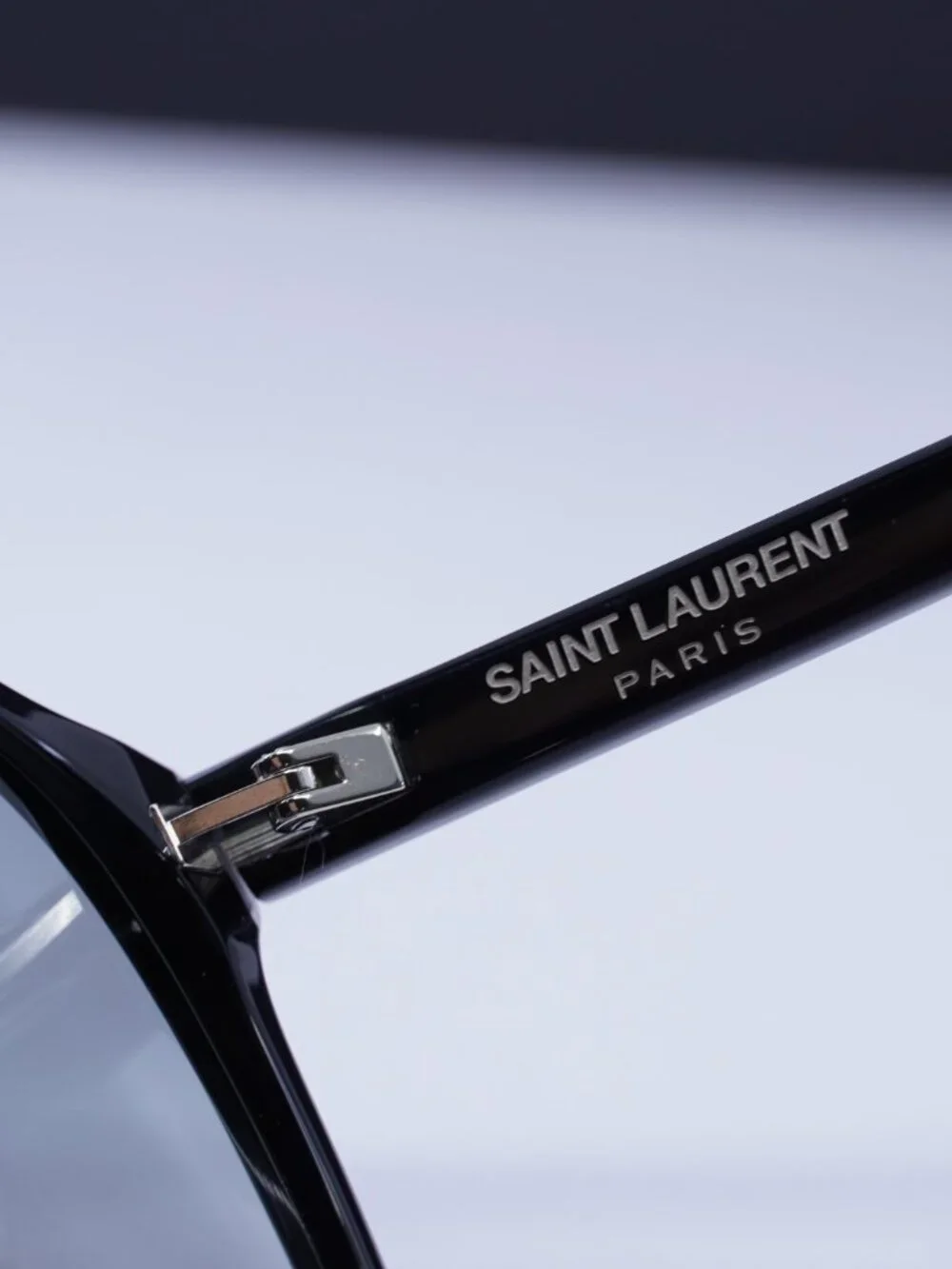 Saint Laurent SL596 DUNE 006 Aviator Sunglasses - Black / Grey